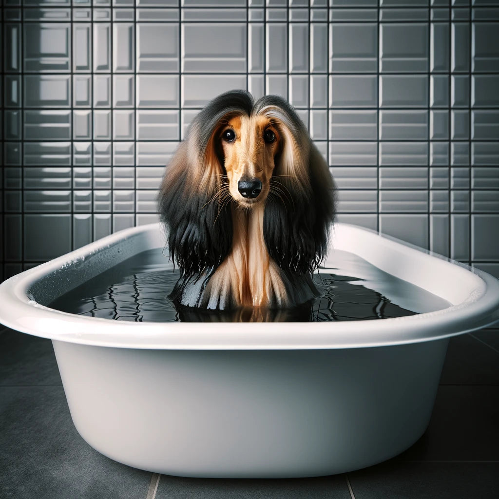 Baño para cachorro grande de pelo mediano/largo a Domicilio en Unidad Móvil